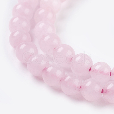 Natural Rose Quartz Beads Strands G-C076-4mm-3-1