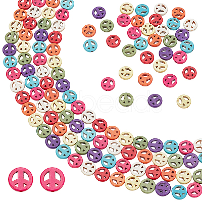 4 Strands Synthetic Turquoise Dyed Beads Strands G-BC0001-54A-03-1