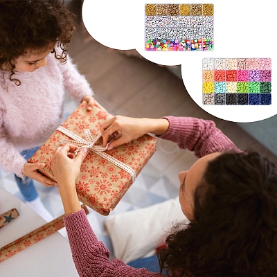 DIY Polymer Clay & CCB Plastic Beads Bracelets Making Kits DIY-YW0010-92-1