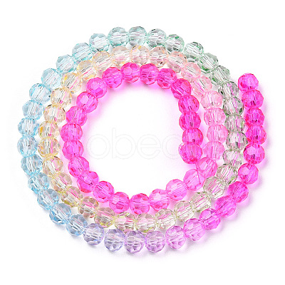 Transparent Glass Beads Strands GLAA-E036-07R-1
