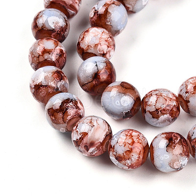 Baking Paint Glass Beads Strands DGLA-N003-10mm-A03-1