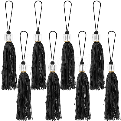 Gorgecraft 8Pcs Polyester Tassel Pendant Decorations AJEW-GF0004-66D-1