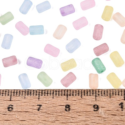 FGB Frosted Transparent Glass Seed Beads SEED-N013-05A-1