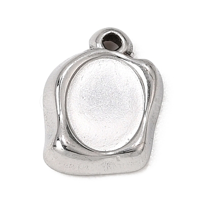 304 Stainless Steel Pendant Cabochon Settings SA-CBA9B1E-01E-P-1