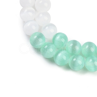 Macaron Color Natural Selenite Beads Strands G-A243-A01-1