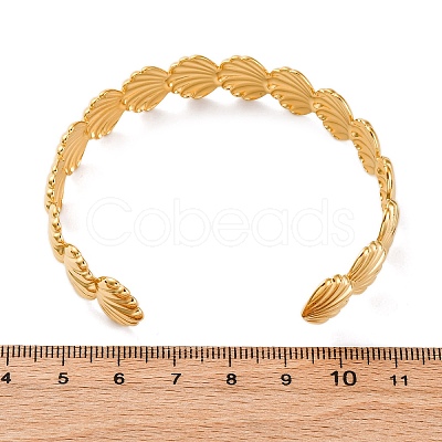 304 Stainless Steel Cuff Bangles for Women LS-BJEW-F491-01G-04-1