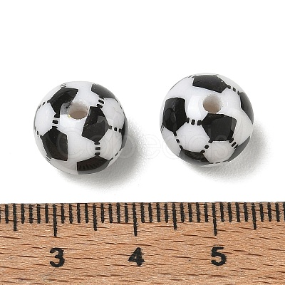 Sports Opaque Acrylic Beads AC-CBAC27C-02A-1