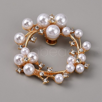 Plastic Imitation Pearl Shoe Decoration AJEW-WH0248-217G-1