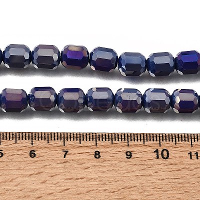 Electroplate Transparent Column Glass Beads Strands EGLA-A043-02-AB07-1