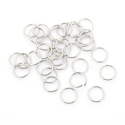 Tarnish Resistant 304 Stainless Steel Open Jump Rings X-STAS-J013-9x0.9mm-01-1
