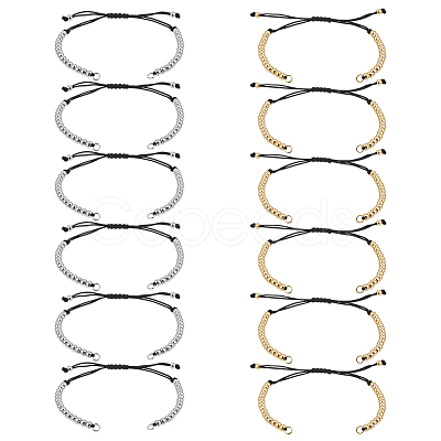 10Pcs 2 Colors Nylon Thread Cord Braided Bead Bracelet Making MAK-ME0001-08-1