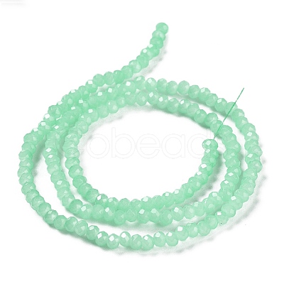 Baking Paint Imitation Jade Glass Bead Strands X-DGLA-A034-J4MM-A22-1