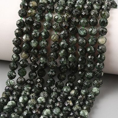 Natural Seraphinite Beads Strands G-K376-A02-5mm-1