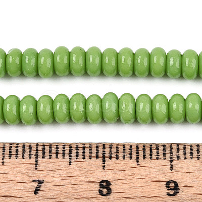 Opaque Solid Color Glass Beads Strands GLAA-ZX008-4mm-18B-1