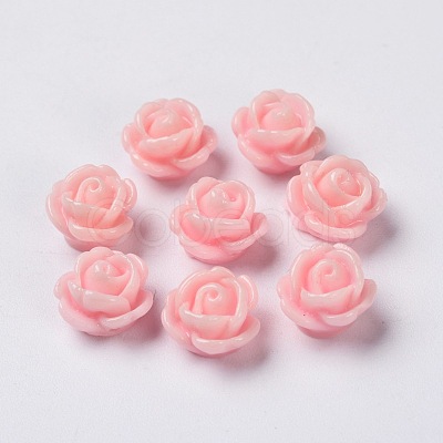 Rose Flower Opaque Resin Beads X-CRES-B1029-A02-1