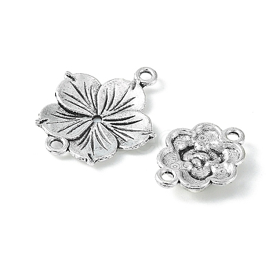 20Pcs 4 Styles Tibetan Style Zinc Alloy Connector Charms FIND-YW0003-08-1