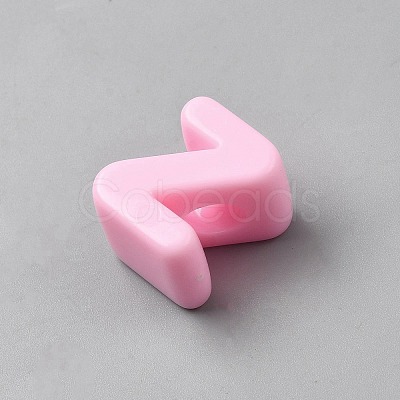 Acrylic European Beads OACR-WH0050-09Z-1