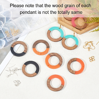 DIY 2 Colors Dangle Earring Making Kits DIY-OC0006-51-1