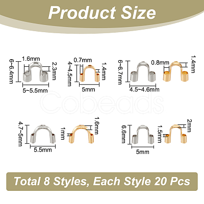 160Pcs 8 Style 304 Surgical Stainless Steel Wire Guardian and Protectors STAS-UN0045-43-1