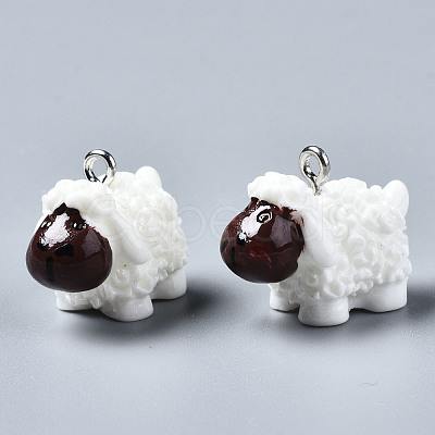 Opaque Resin Pendants X-RESI-S356-070-1