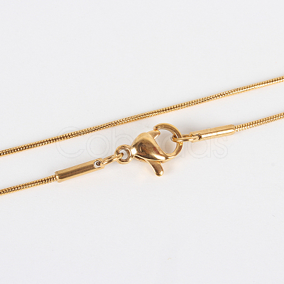 304 Stainless Steel Snake Chain Necklace Making STAS-P045-17-1