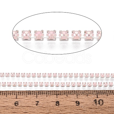 Iron & ABS Plastic Imitation Pearl Tennis Chains CH-Q006-01A-10-1
