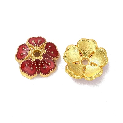 Alloy Enamel Bead Caps ENAM-D027-01C-G-1