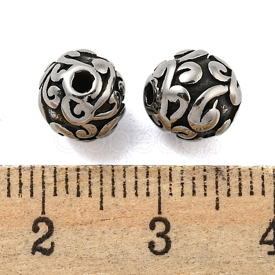 Round 304 Stainless Steel Beads STAS-E214-01AS-05-1