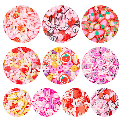 70G 10 Styles Handmade Polymer Clay Sprinkles Mix CLAY-SW0001-03A-1