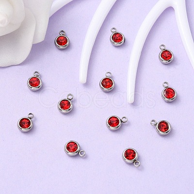 20Pcs 201 Stainless Steel Rhinestone Charms STAS-YW0002-02B-1