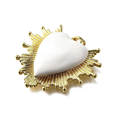Brass Enamel Pendants KK-B136-08G-02-1