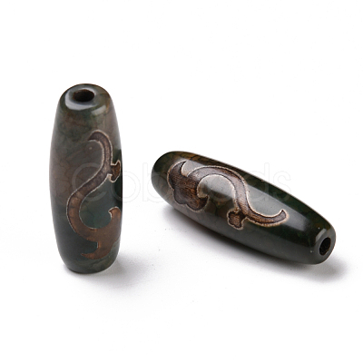 Tibetan Style dZi Beads X-TDZI-E004-09-1