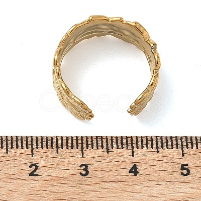 304 Stainless Steel Cuff Open Rings for Women RJEW-L341-02B-G-1