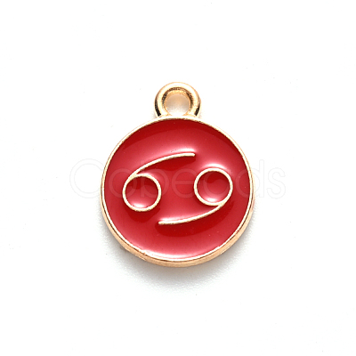Alloy Enamel Pendants ENAM-S124-01B-07D-1