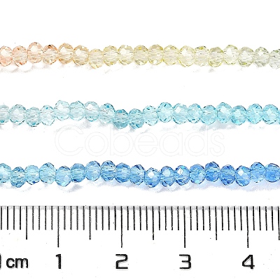 Transparent Painted Glass Beads Strands X1-DGLA-A034-T1mm-A13-1