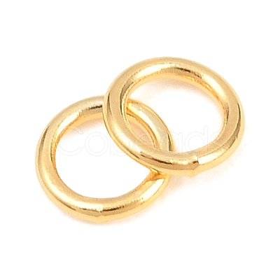 Brass Closed Jump Rings KK-D257-01G-03-1