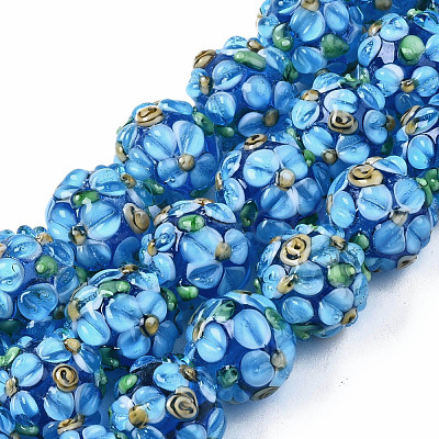 Handmade Lampwork Beads Strands LAMP-N021-015A-07-1