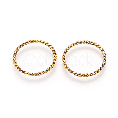 Tibetan Style Linking Rings TIBEB-EA8631Y-AG-LF-1