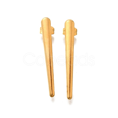 304 Stainless Steel Stud Earrings Findings STAS-D310-09G-02-1