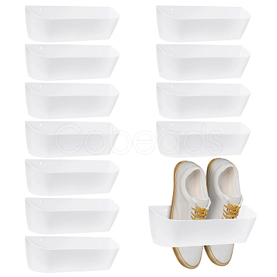 6Pcss Plastic Slipper Racks for Bathroom ODIS-WH0030-331B-1