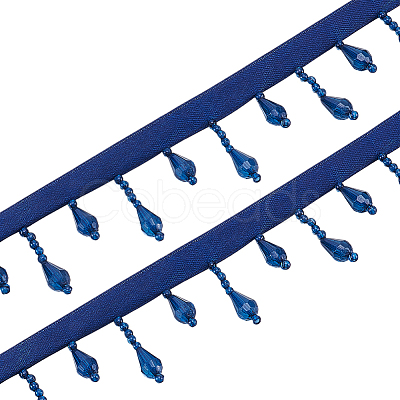 3 Yards Polyester Acrylic Beaded Trim OCOR-OC0001-88A-1
