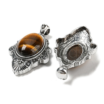 Natural Tiger Eye Big Pendants G-Z050-03B-1
