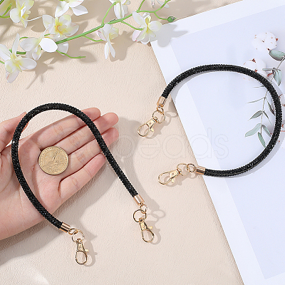 2Pcs Alloy Rhinestone Round Cord Bag Handles AJEW-PH0007-73B-1