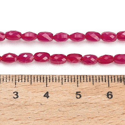 Lab Grown Red Corundum Beads Strands GG-CBAC488-01A-1