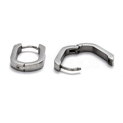 Tarnish Resistant 304 Stainless Steel Huggie Hoop Earrings STAS-J033-11B-P-1