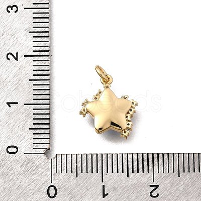 Brass Micro Pave Cubic Zirconia Charms KK-Q043-04G-01-1