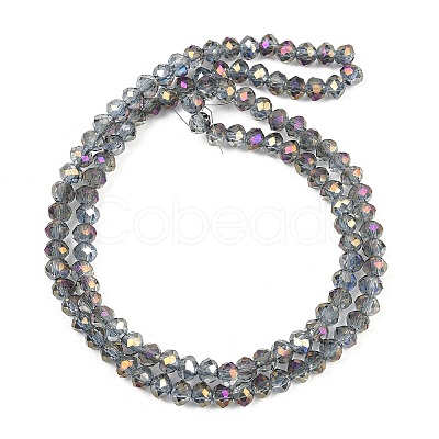 Electroplate Transparent Glass Beads Strands EGLA-A034-T4mm-G05-1