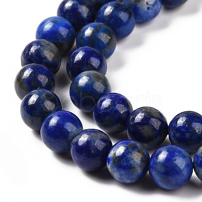 Natural Lapis Lazuli Beads Strands G-P348-01-6mm-1