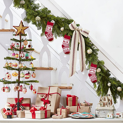 3Pcs 3 Styles Wool Yarn Knitted Hanging Christmas Stockings FEPA-SP0001-04A-1
