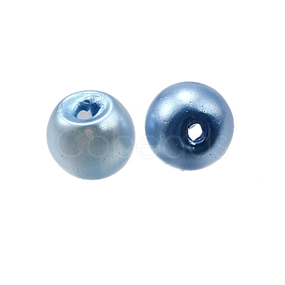 Baking Paint Pearlized Glass Pearl Round Beads HY-XCP0001-25A-1